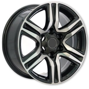 17" glossy black and machined black alloy wheel for Toyota Fortuner