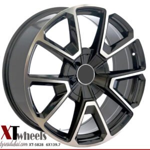 22 inch machined face black Chevrolet Tahoe alloy wheels