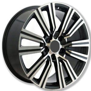 21" and 22" Machined Face Matte Black and Matte Dark Gray Alloy Wheels for Lexus LX570 & LX600