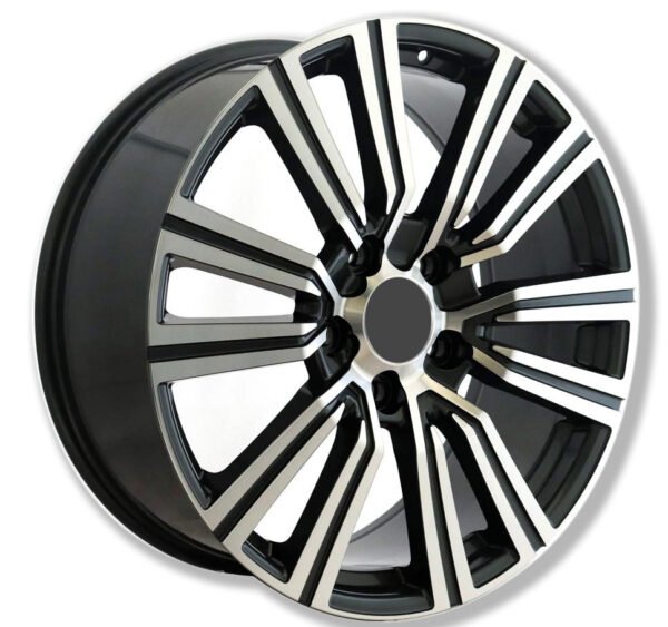 21" and 22" Machined Face Matte Black and Matte Dark Gray Alloy Wheels for Lexus LX570 & LX600