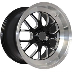 20" machined black with lip and milling alloy wheels for Chevrolet Camaro, Corvette, Mustang and BMW cars