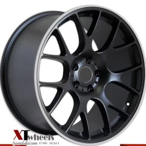 9" matte black / polish lip alloy wheel for Mustang in Dubai, Camry rim in UAE, Toyota rim in Sharjah, Lancer wheel in Abu Dhabi and Avalon rim in UAE