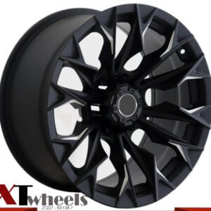 17" & 18" matte black with milling Alloy wheel for Nissan VTC, Toyota FJ Cruiser, GMC Sierra and Chevrolet Silverado trucks