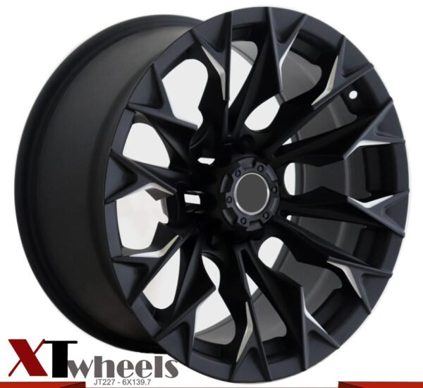 17" & 18" matte black with milling Alloy wheel for Nissan VTC, Toyota FJ Cruiser, GMC Sierra and Chevrolet Silverado trucks