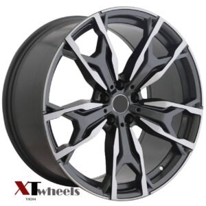 20 inch, dark matte gray BMW alloy wheels