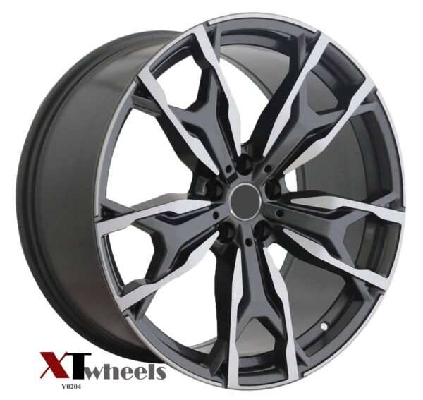 20 inch, dark matte gray BMW alloy wheels