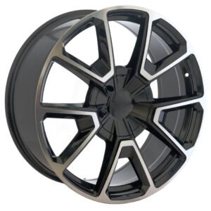 22 inch machined face black Chevrolet Tahoe alloy wheels