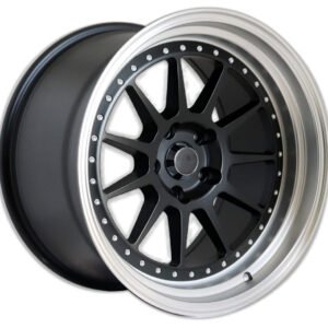 18" matte black alloy wheel with lip lines for Camry, Mustang, Avalon, Lancer and Honda Civic