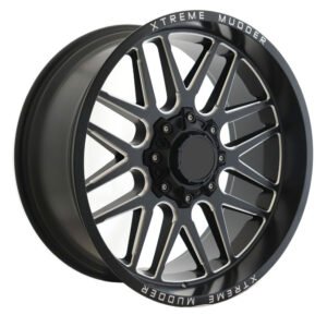 22" matte black w/ milled spokes alloy wheels for Sierra, Yukon, Silverado, Tahoe, Patrol, Prado, Hilux, FJ Cruiser, and F150