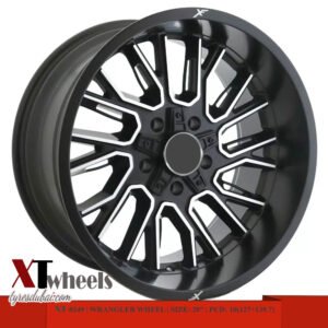 20" matte black w/ milled spokes Jeep Wrangler alloy wheel