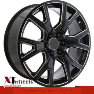 22" black milling GMC Yukon and Sierra alloy wheels