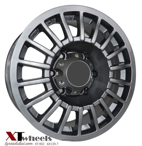 16" and 17" black and gray alloy wheels for Toyota Prado, Toyota Fortuner and Nissan cars