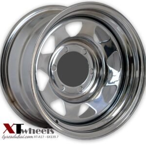 15" & 16" steel chrome and white with red line wheels for Nissan Patrol VTC