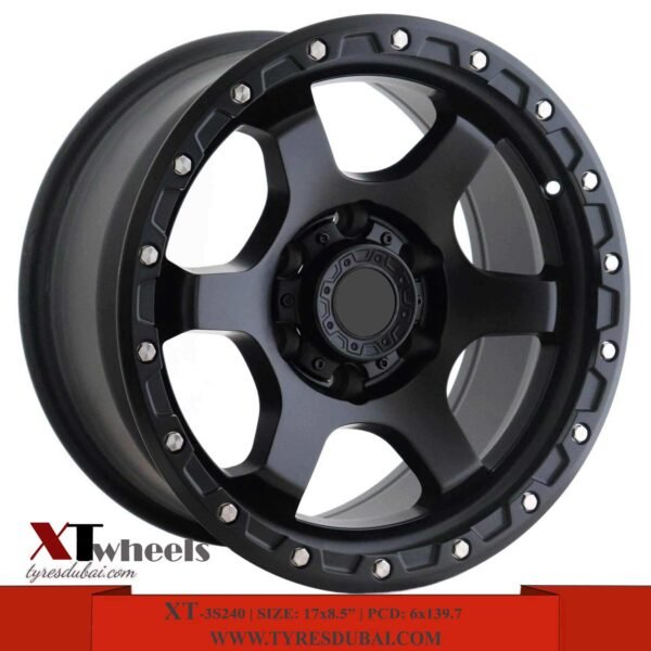 17" matte black Nissan Patrol, VTC, Platinum, Sierra, Silverado, Hilux, FJ, Prado, Land Cruiser 22+ and Pajero alloy wheel