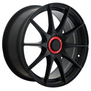 Matte black 18" Toyota Camry, Honda Accord, Honda Civic and Mitsubishi Lancer alloy wheels.