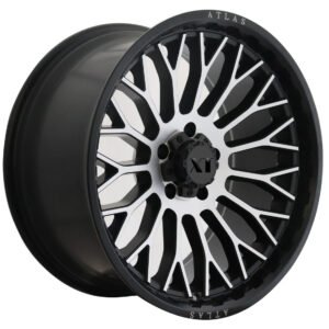 20" machined face matte black alloy wheel for Jeep Wrangler and Cherokee