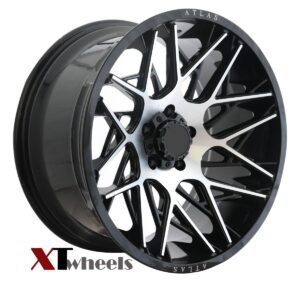 20" machined matte black Jeep Grand Cherokee and Jeep Wrangler alloy wheels