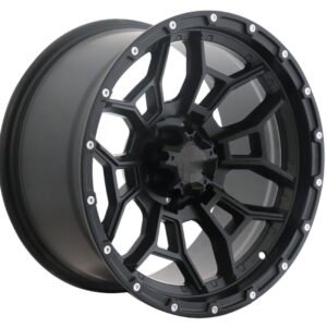 17 inch matte black Jeep Wrangler alloy wheel