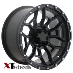 17 inch matte black Jeep Wrangler alloy wheel