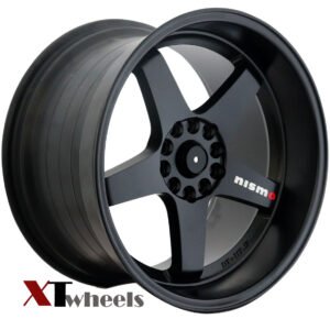 18" matte black and gunmetal with polish lips alloy wheels for Nissan GTR Sport cars