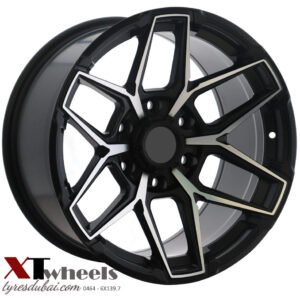 17" machined face matte black alloy wheels for Nissan Y61 VTC, Toyota Hilux, Toyota FJ Cruiser, and Toyota Tacoma