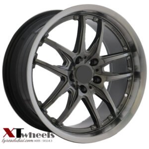 18" dark hyper black alloy wheels for Nissan Maxima, Altima, Honda Civic, Accord, Toyota Camry, Mitsubishi Lancer, Lexus GS, and Lexus IS