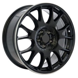 19" glossy black with white lip lines Alloy Wheels for VW Golf, Audi A3, A4, A5, A6 and Nissan Maxima