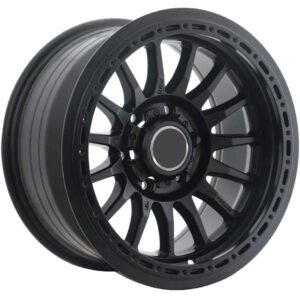 17" matte black alloy wheels for Land Cruiser, Tundra, Wrangler, Tacoma and Nissan VTC Y61