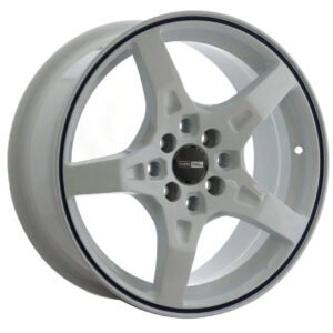 16" Verto white with blue circle Alloy Wheels for Suzuki Swift, Toyota Yaris