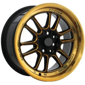 15" black with gold milling and lip alloy wheels for Toyota Yaris, KIA Rio, Hyundai Accent and Suzuki Swift