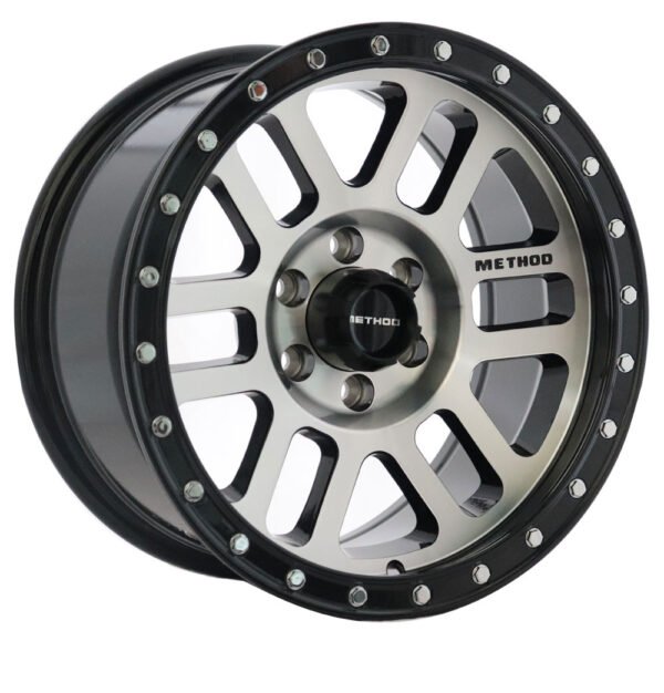 16" matte matte black and 16" matte gray with matte black lip Method alloy wheels for Nissan Xterra and Nissan Navara