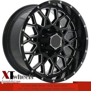 20" black with milling alloy wheels for Nissan VETC, Toyota Hilux, Toyota Prado, FJ Cruiser, GMC Sierra, and Ford F150