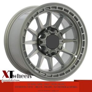 15" Matte Silver Alloy Wheels for Toyota Prado, Hilux, FJ Cruiser, Chevrolet Silverado, Nissan VETC and GMC Sierra