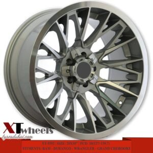 20" Matte Silver Alloy Wheels for RAM, Dodge Durango, Jeep Wrangler and Jeep Grand Cherokee