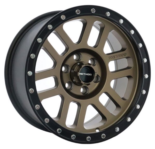 16" matte bronze with matte black lip, 16" matte matte black and 16" matte gray with matte black lip Method alloy wheels for Nissan Xterra and Nissan Navara in Dubai UAE