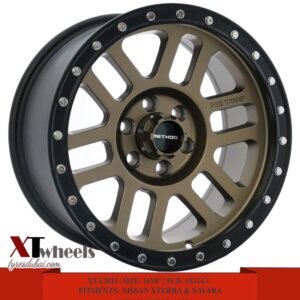 16" matte matte black and 16" matte gray with matte black lip Method alloy wheels for Nissan Xterra and Nissan Navara