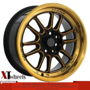 15" black with gold milling and lip alloy wheels for Toyota Yaris, KIA Rio, Hyundai Accent and Suzuki Swift