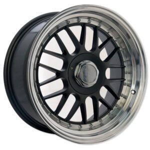 17" dark gray with polished lip alloy wheels for Honda Civic, Toyota Camry, and Honda Accord cars