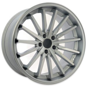 20" machined silver alloy wheels for Ford Mustang, Dodge Challenger and Charger