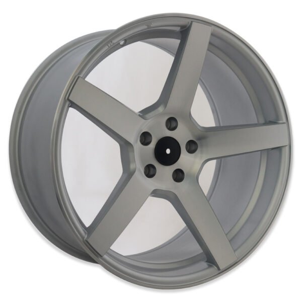 20" matte black or machined silver alloy wheels for Ford Mustang, Nissan GTR, Dodge Charger or Challenger