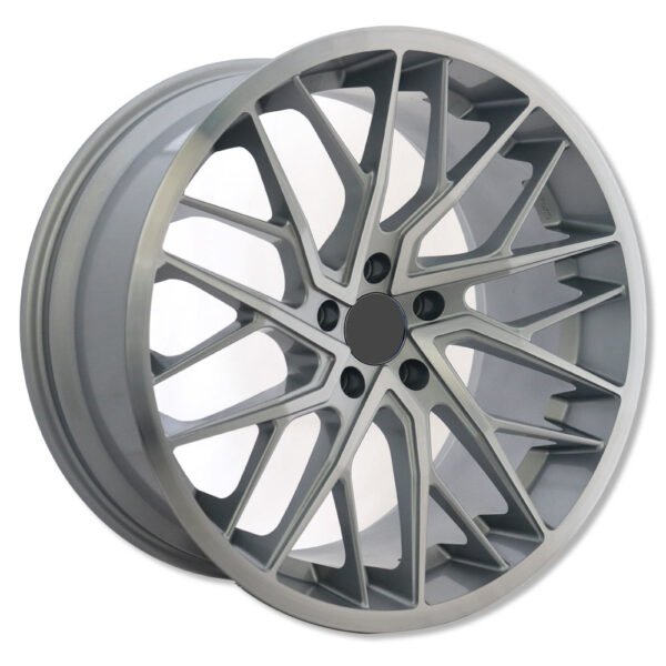 20" machined silver alloy wheels for Ford Mustang, Nissan GTR, Dodge Challenger and Charger