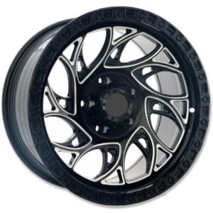 17" Black Milling Windows Alloy Wheels for Jeep Wrangler