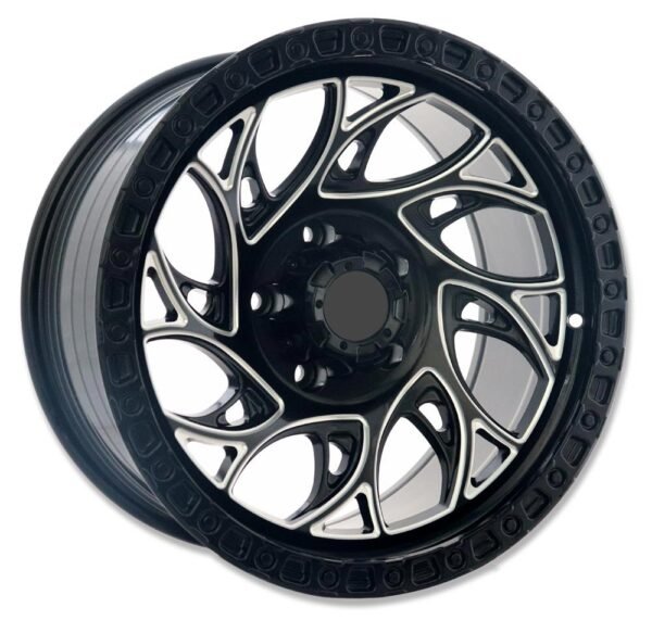 17" Black Milling Windows Alloy Wheels for Jeep Wrangler