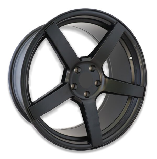 20" matte black or machined silver alloy wheels for Ford Mustang, Nissan GTR, Dodge Charger or Challenger