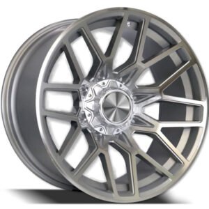 22" Machined Silver color Alloy Wheels for Jeep Wrangler, Grand Cherokee, Gladiator and Dodge Durango