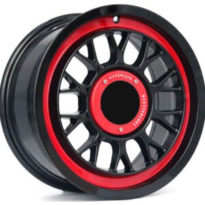 15 Inch matte black with red line alloy wheels for Corolla, Nissan Altima, Sentra, Honda Civic, Hyundai Sonata, Elantra