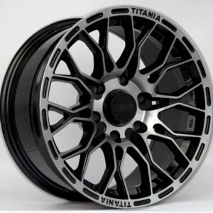 17" machined face black "Titania VRX" alloy wheels for Nissan Platinum, Escalade, Sierra, Tahoe and Silverado