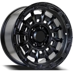 18" matte black Nissan VTC, GMC Sierra, Chevy Silverado, FJ Cruiser, or Toyota Prado alloy wheels