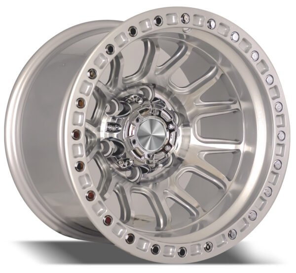 15 inch machined silver alloy wheel in Dubai, UAE, KSA and Oman for Patrol, Sierra, Yukon, Silverado, Tahoe, FJ Cruiser, Ford F150, or Prado