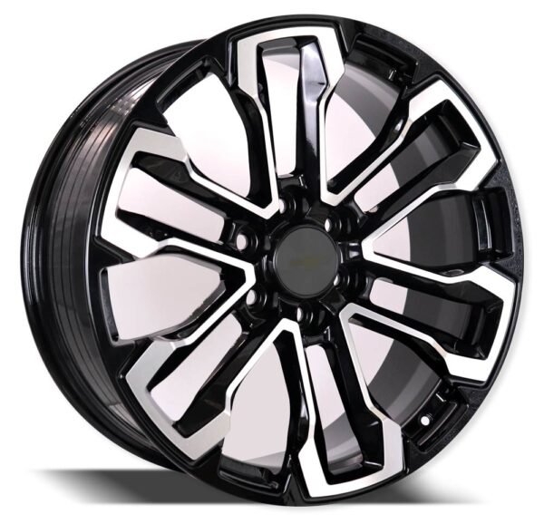 GMC Yukon, Cadillac Escalade, Chevrolet Tahoe 22" machined black alloy wheels